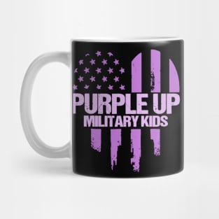 Purple Up For Military Kids Cute Groovy Military Child Month Mug